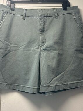 Anne Klein Sage Green Flat-Front Men's Shorts